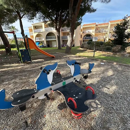 Joliet2 ,rdc,piscine,clim,parking,tennis ,canet En Roussillon Lejlighed *