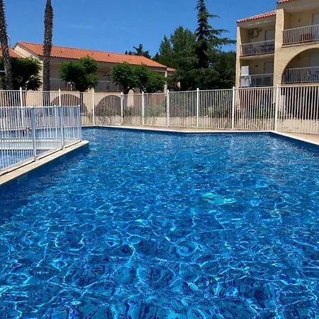Joliet2 ,rdc,piscine,clim,parking,tennis ,canet En Roussillon Apartmán