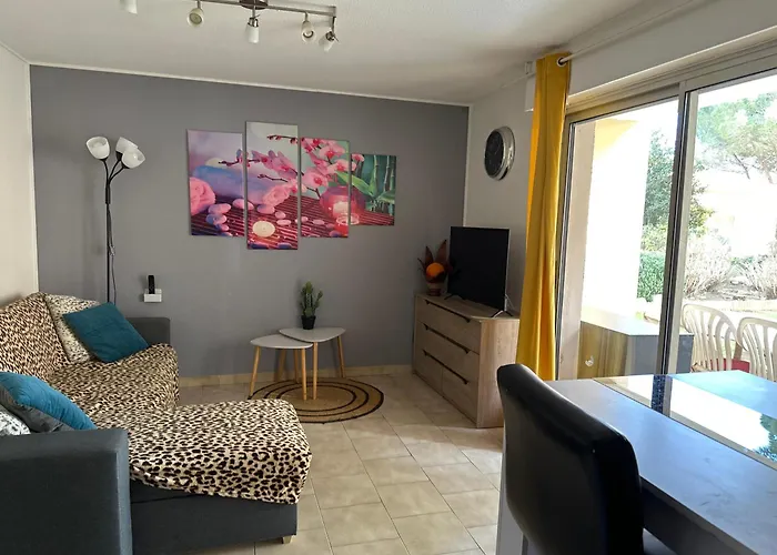 T2 Rdc A En Roussillon Europa 4 Pers ,piscine,clim, Tennis, Parking Apartman